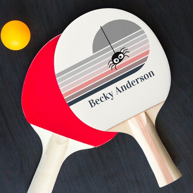 Retro Creepy with Name Ping Pong Paddle (Creator Uploaded)