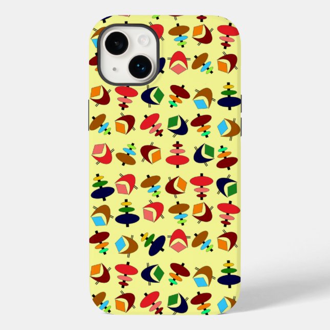 Retro Crescent Totem Shapes Case-Mate iPhone Case (Back)