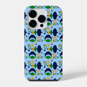 Retro Crescent Totem Shapes iPhone Case