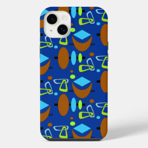 Retro Crescent Totem Shapes iPhone 14 Plus Case