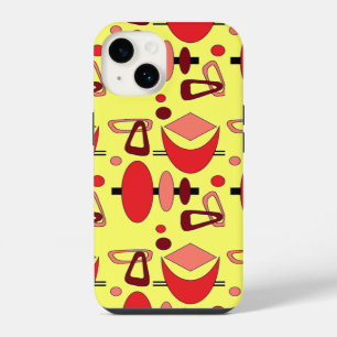 Retro Crescent Totem Shapes iPhone Case