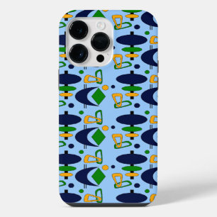 Retro Crescent Totem Shapes iPhone Case