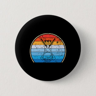 Retro Cricket 6 Cm Round Badge