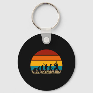 Retro Cricket Evolution - Funny Cricket Key Ring