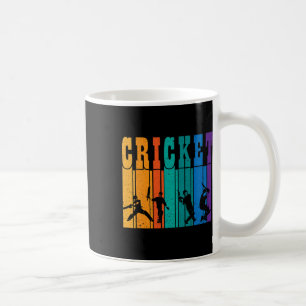 Retro Cricket Players I Vintage Colors Cricket Coffee Mug