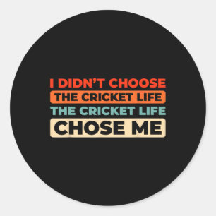 Retro Cricket Tsman Cricketing - Umpire Vintage Cr Classic Round Sticker