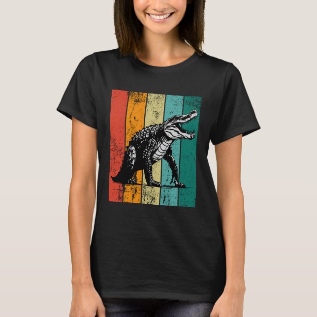 Retro Crocodile  T-Shirt (Front)