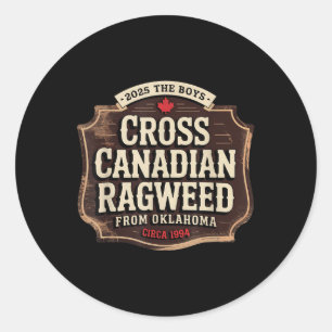 Retro Cross Canadian Ragweed The Boys From Oklahom Classic Round Sticker