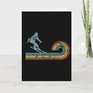 Retro Cross-country Skiing Ski Skier Winter Sports Card