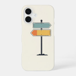 Retro Cross-Street Signpost iPhone 16 Case