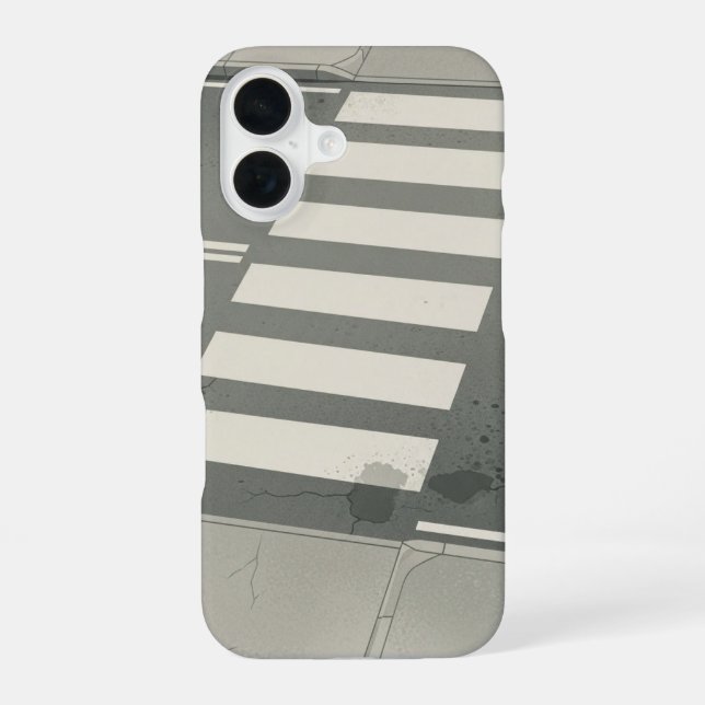 Retro Crosswalk Lines iPhone 16 Case (Back)