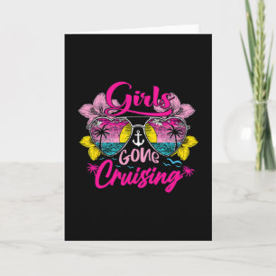 Retro Cruise Girls Gone Cruising Vacation Trip Fun Card