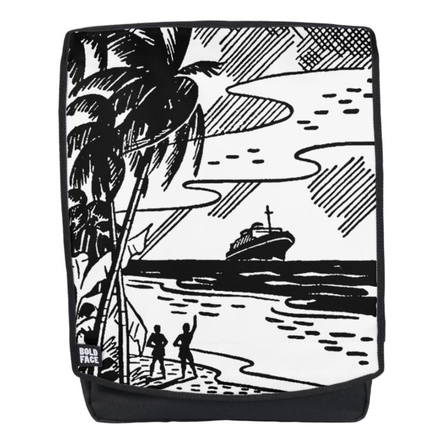 Retro Cruise Ship Backpack (Front)