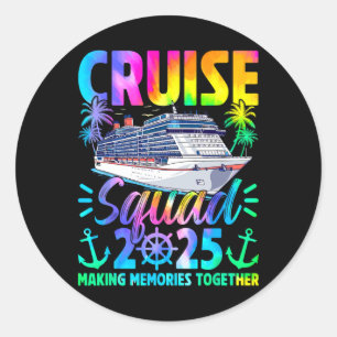 Retro Cruise Squad 2025 Making Memories Together T Classic Round Sticker