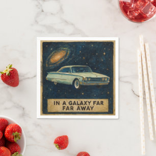Retro Cruiser in Deep Space Napkin
