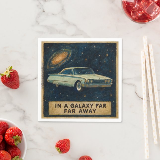 Retro Cruiser in Deep Space  Napkin (Insitu)