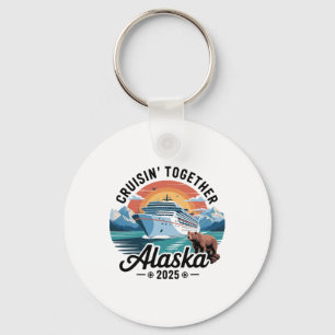 Retro Cruisin Together Alaskaa 2025 Matching Famil Key Ring