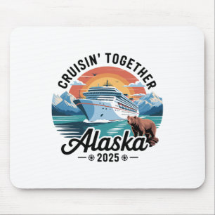 Retro Cruisin Together Alaskaa 2025 Matching Famil Mouse Pad