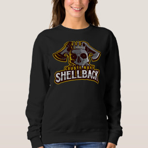Retro Crusty Navy Shellback Defender Of The Deep Sweatshirt