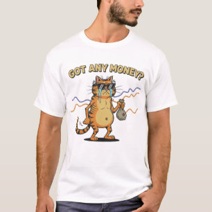 Retro Crying Cat – Spare Some Change T-Shirt