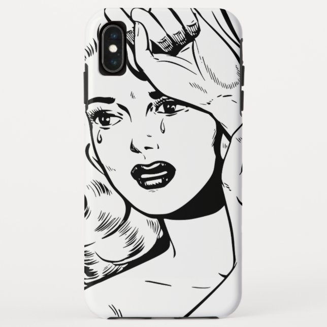 Retro Crying Woman Phone case (Back)
