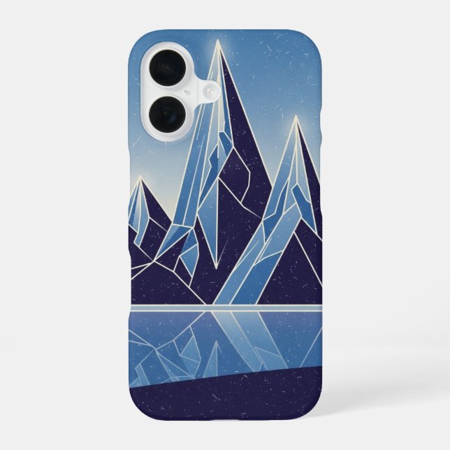 Retro Crystal Peaks iPhone 16 Case (Back)
