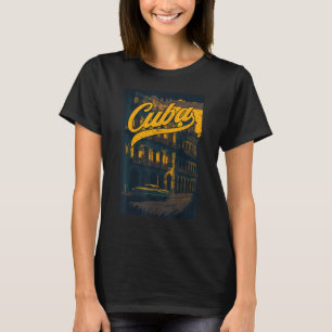 Retro Cuba City Vintage Cuban Pride Caribbean Souv T-Shirt