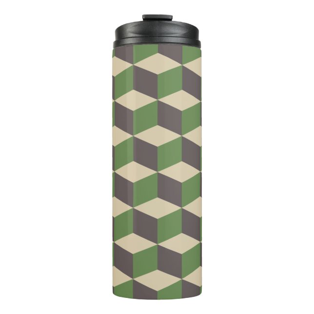Retro Cubes Thermal Tumbler (Front)