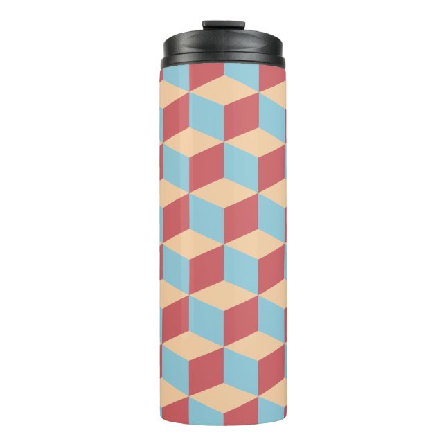 Retro Cubes Thermal Tumbler (Front)