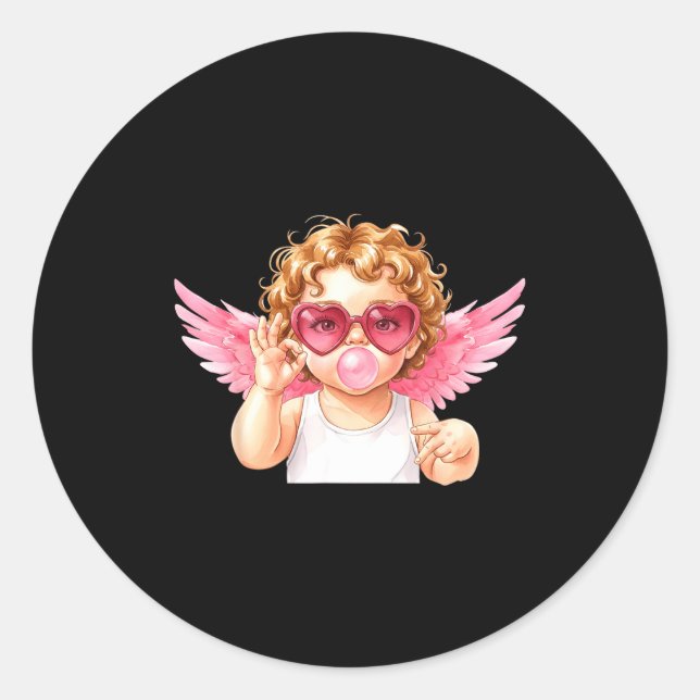 Retro Cud 67 Meme Bubblegum Funny Six Seven Valent Classic Round Sticker (Front)