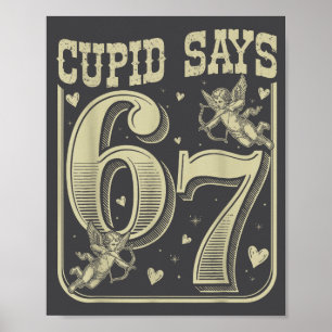 Retro Cud Says 67 Funny 67 Valentine Couple Matchi Poster