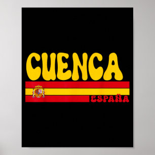 Retro Cuenca City Spain Vintage Aesthetic Summer Poster