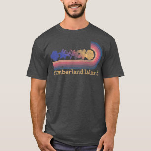 Retro Cumberland Island Tropical Flowers 80s Style T-Shirt