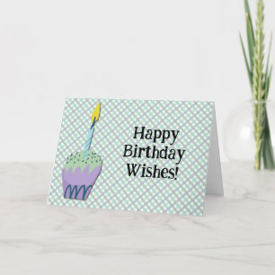 Retro Cupcake Art Birthday Card