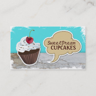 Retro Cupcake Bakery Business Cards