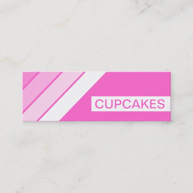 retro CUPCAKES Mini Business Card (Front)