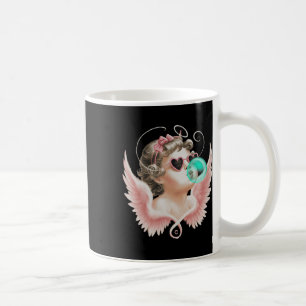 Retro Cupid Angel Valentine Day Vintage Cupid Blow Coffee Mug