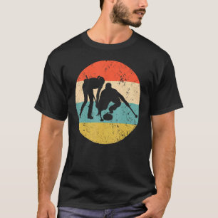 Retro Curling Games Playing Outfit Winter Sports C T-Shirt