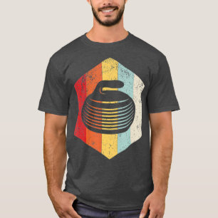 Retro Curling Stone Silhouette Gift T-Shirt
