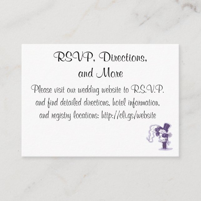 Retro Cursive Wedding Enclosure Card (Front)