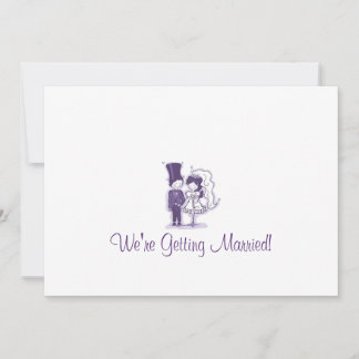 Retro Cursive Wedding Invitations