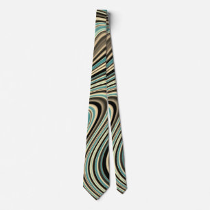 Retro Curvy Abstract Shapes Tie