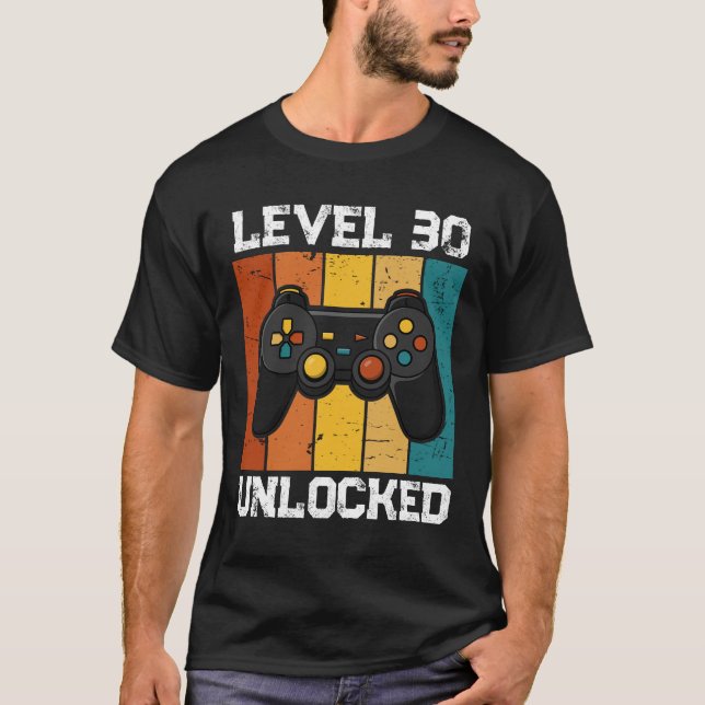 Retro Custom 30th Gaming Birthday T-Shirt (Front)