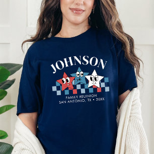 Retro Custom 4th Of July Family Reunion Matching T-Shirt