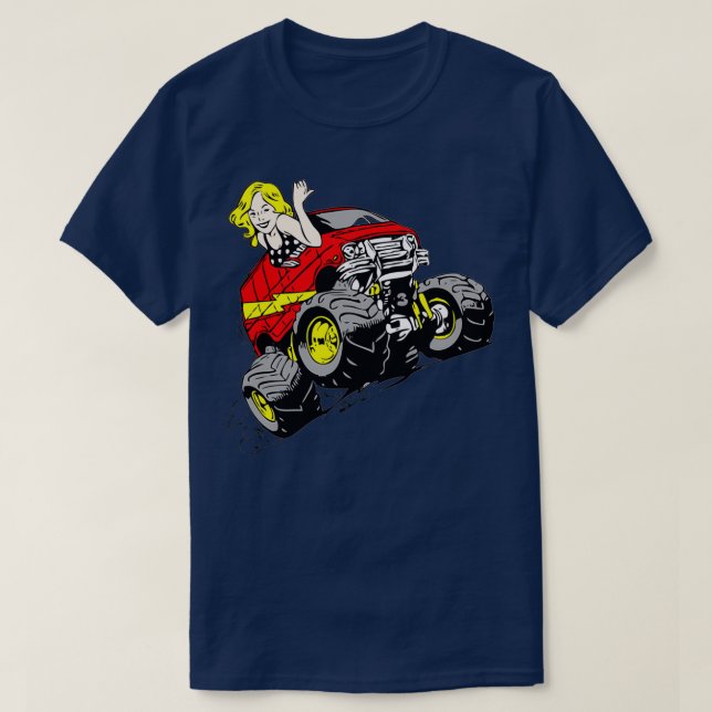 Retro Custom 4x4 van T-Shirt (Design Front)