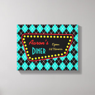 Retro Custom Diner Sign Art