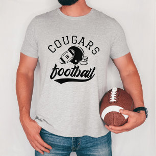 Retro Custom Football Team Athletic Grey Tri-Blend Shirt