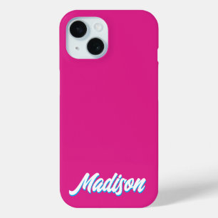 Retro Custom Name Personalised Vintage Groovy Gift iPhone 15 Case
