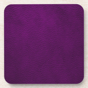 Retro Custom Purple Leather Coaster