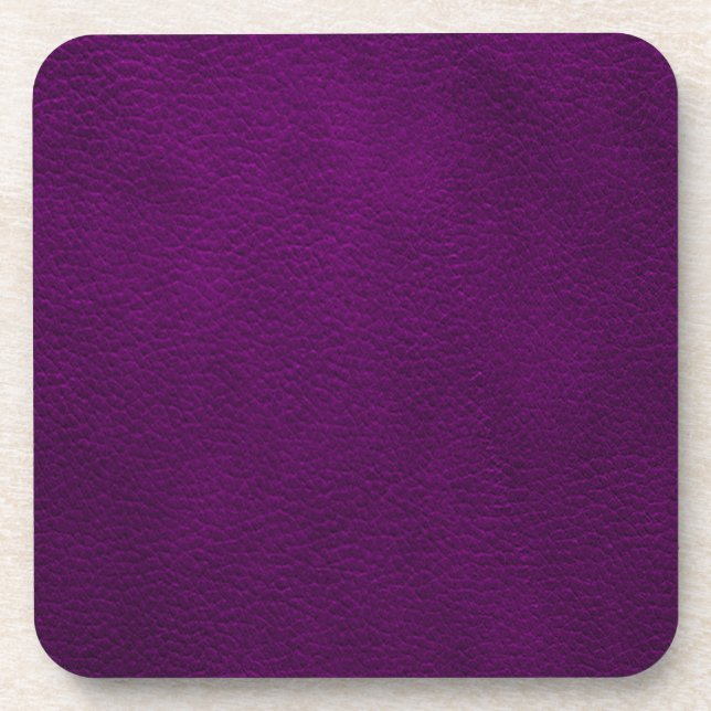 Retro Custom Purple Leather Coaster (Front)